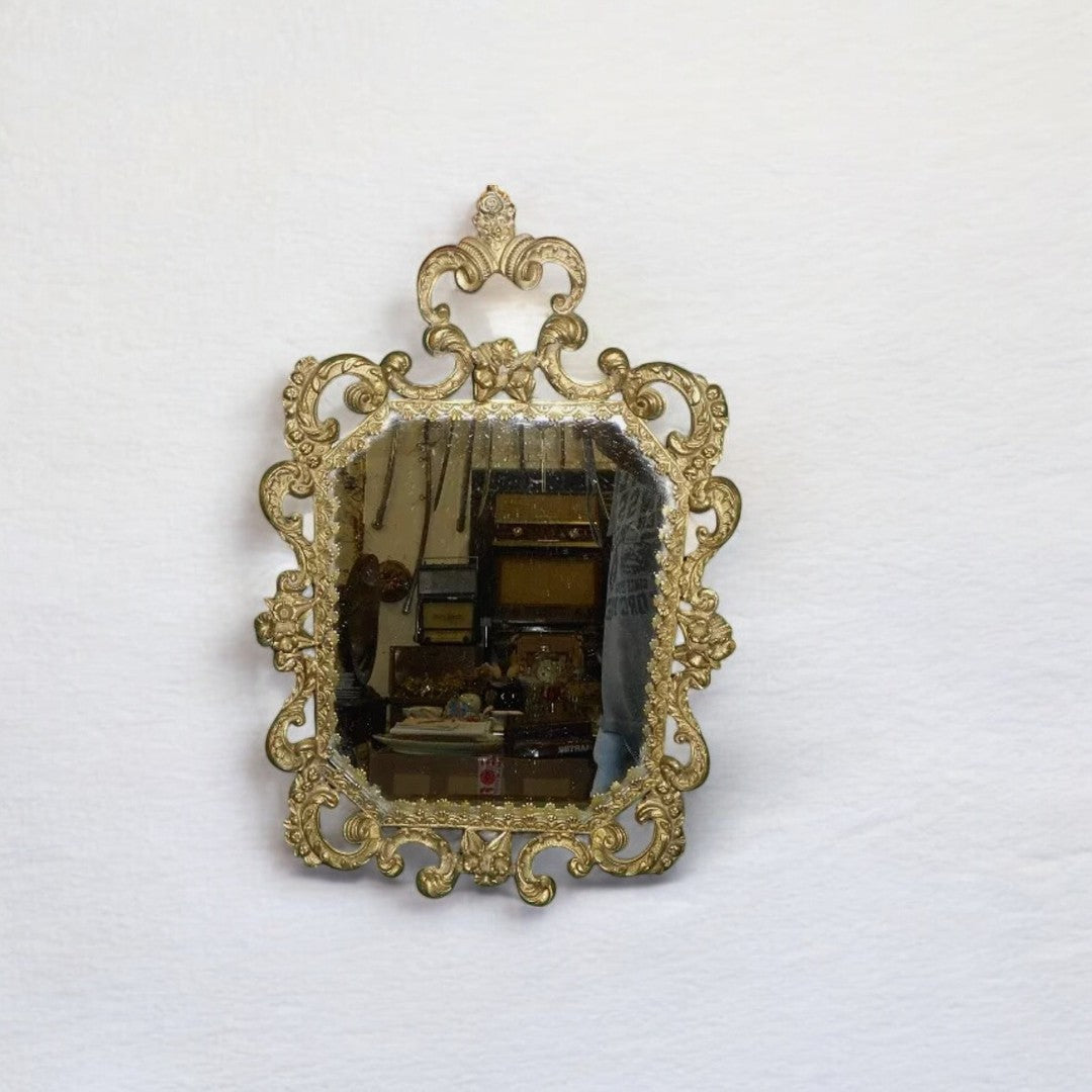 Superbe Miroir avec Encadrement en Bronze