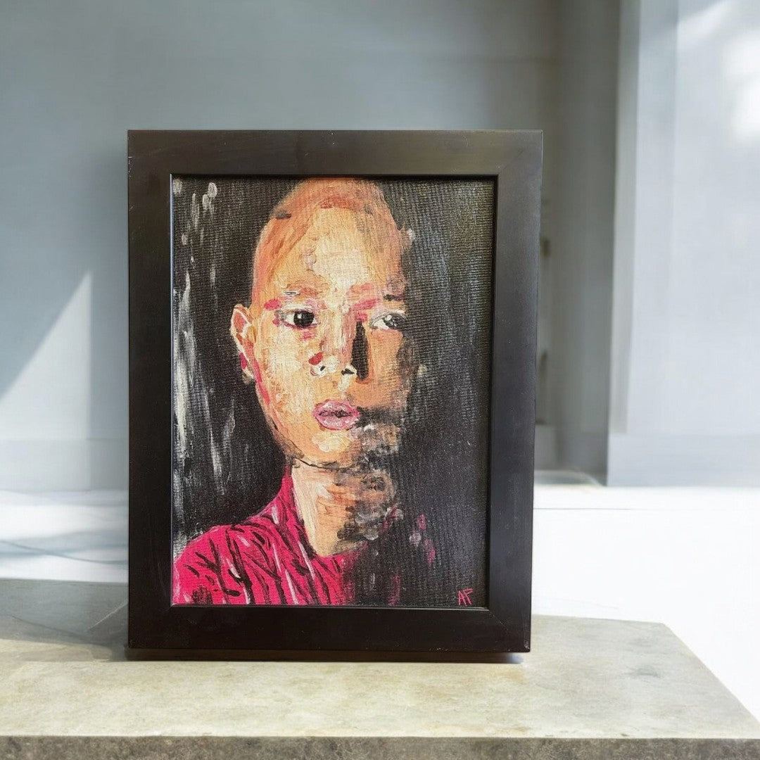 Superbe Tableau Peinture - Huile sur Toile - "Méditation tibétaine 2008/2009" - AP de Pontvianne Amaury