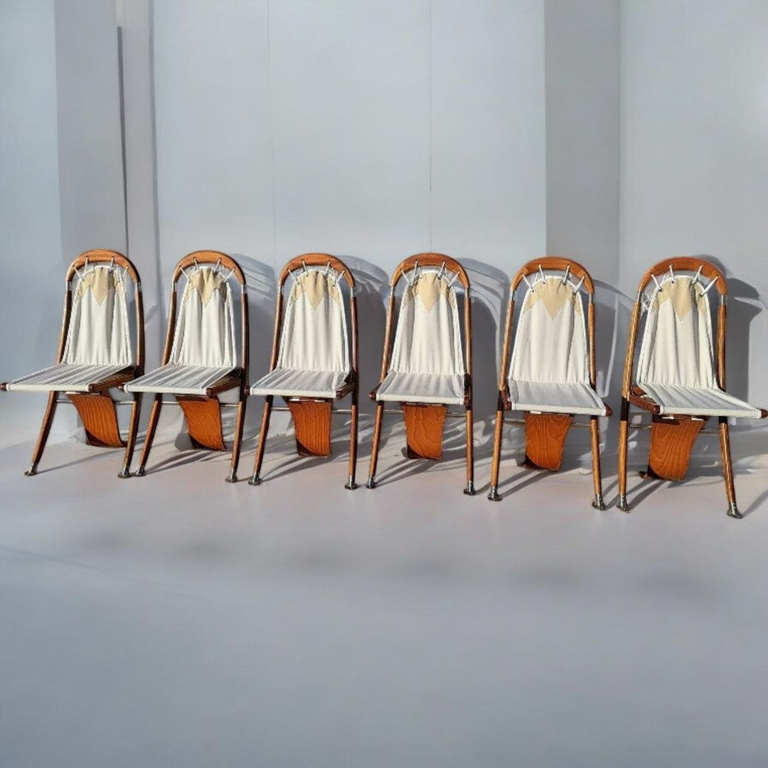 Exceptionnel Lot de 6 Chaises Babord de Salle à Manger - Deck Line - Décoration de Bateau