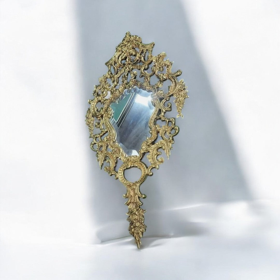 Exceptionnel Miroir en Bronze Biseauté à Facettes