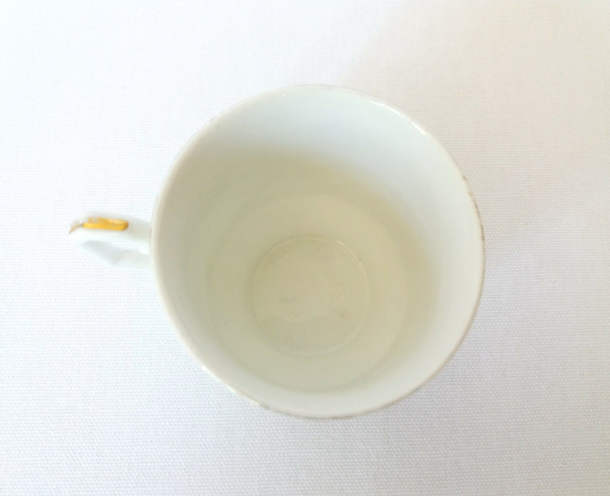 Tasse ancienne en porcelaine décor perruches - Ethic Atelier