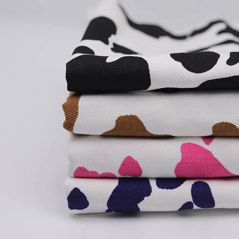 Tissu Denim Écologique Motifs Animaliers Pink - Ethic Atelier