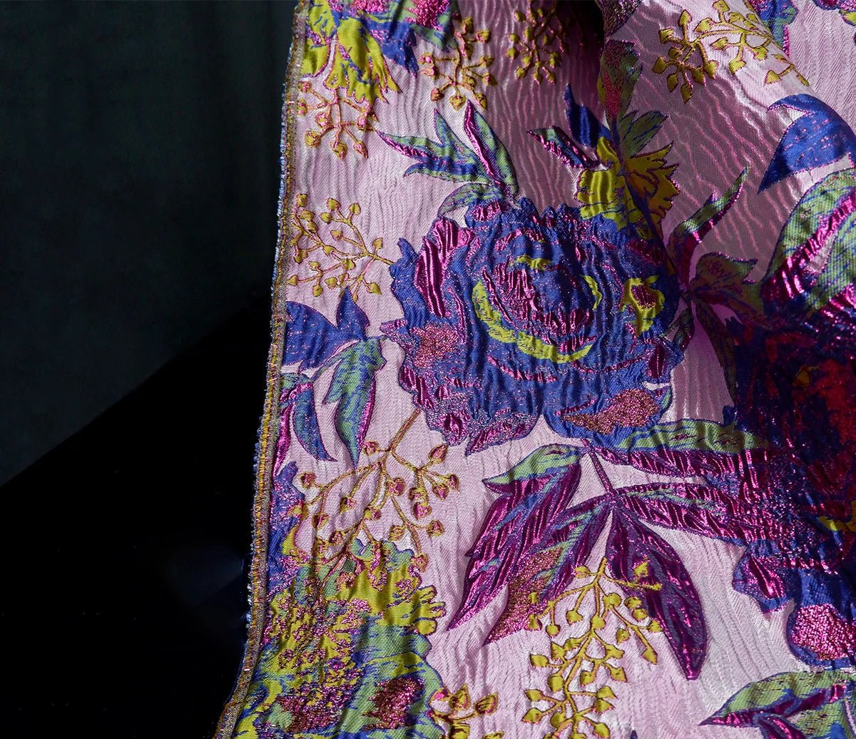 Tissu Jacquard Brocart "Élégance Naturelle" - Ethic Atelier