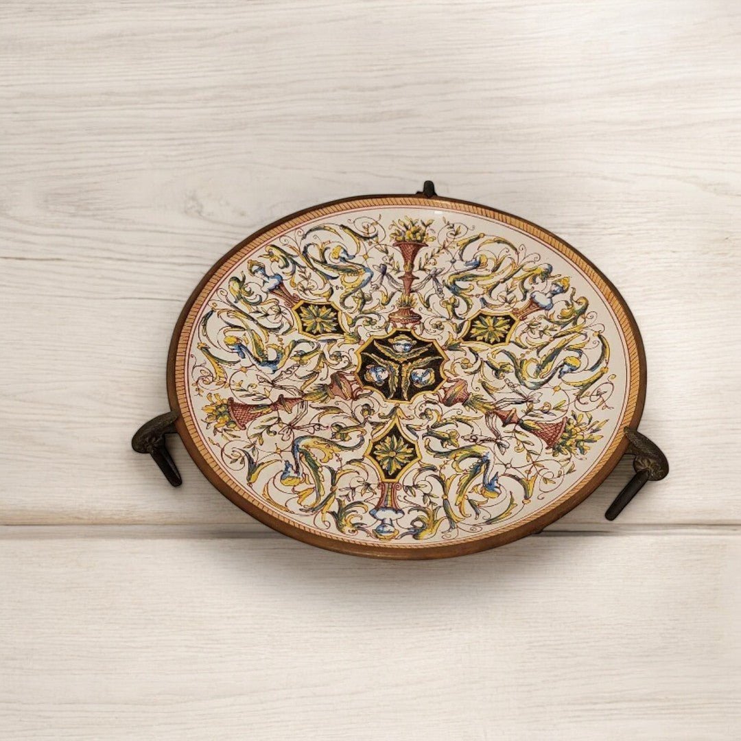 Très Belle et Élégante Coupe Centre de Table en Bronze et Faïence - Ethic Atelier