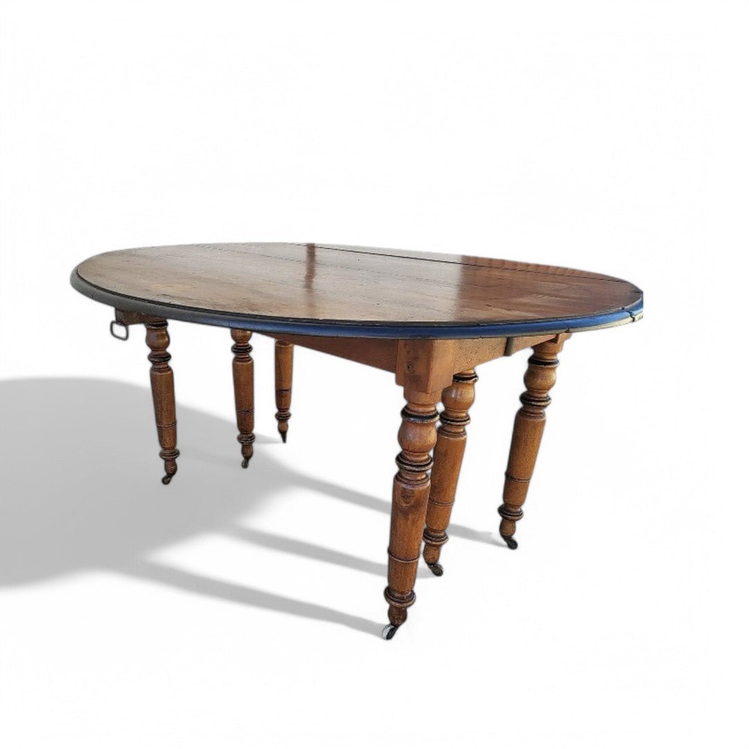 Très Belle et Grande Table à 6 Pieds Louis Philippe - Noyer Massif - XIXe siècle - Ethic Atelier