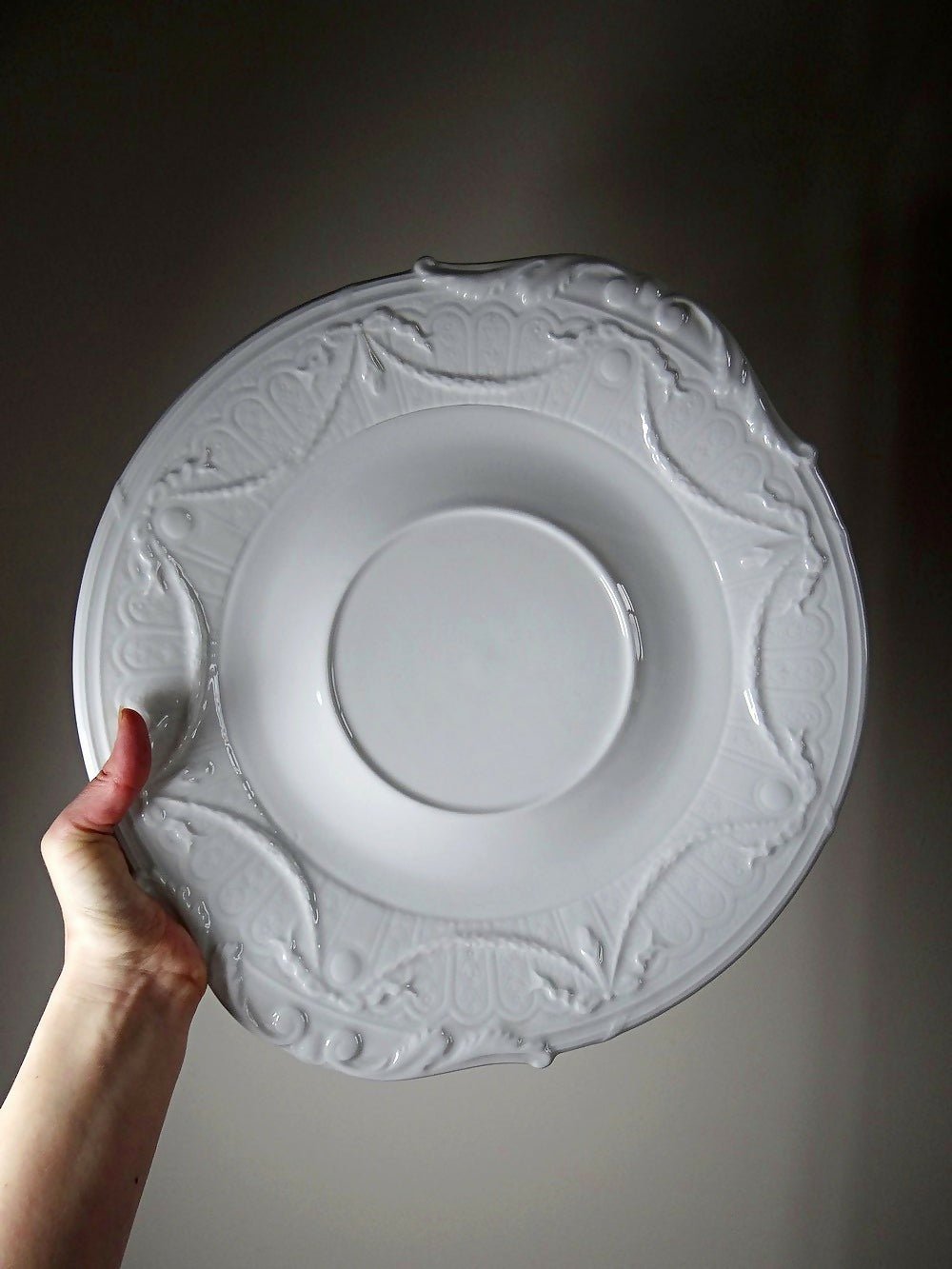 Très grand plat coupe centre de table Lafarge & Co porcelaine Limoges vintage - Ethic Atelier