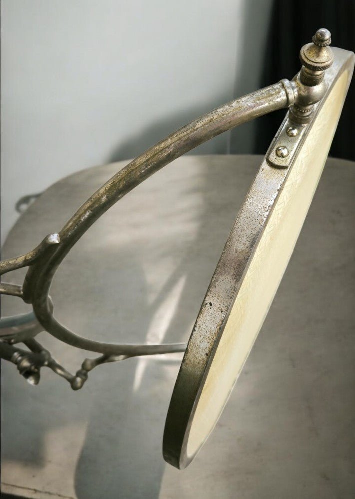 Triptyque ovoïde en bronze nickelé modulaire et Orientable 1900 - Ethic Atelier