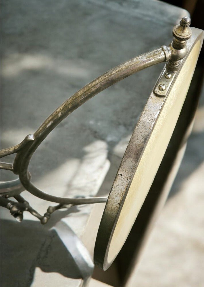 Triptyque ovoïde en bronze nickelé modulaire et Orientable 1900 - Ethic Atelier