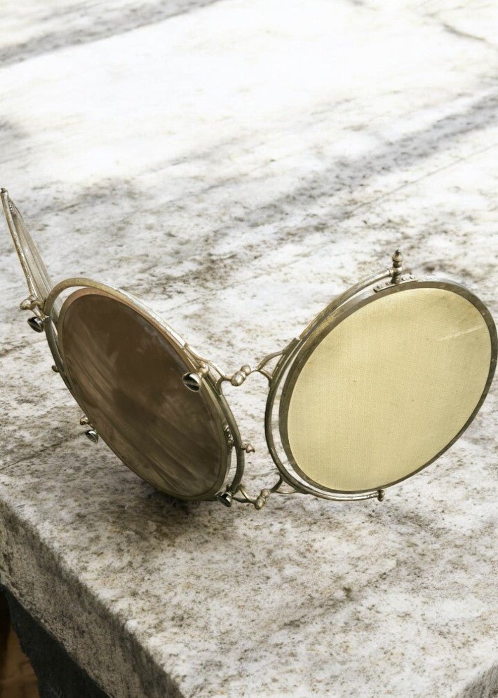 Triptyque ovoïde en bronze nickelé modulaire et Orientable 1900 - Ethic Atelier