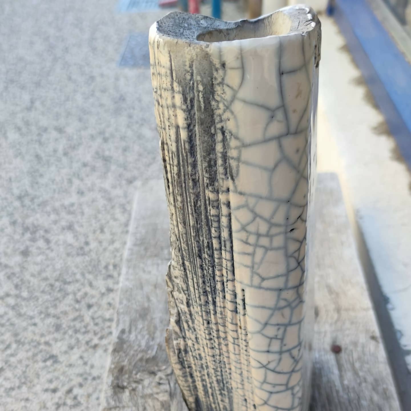 Vase minéral en Raku - 1980 - Ethic Atelier