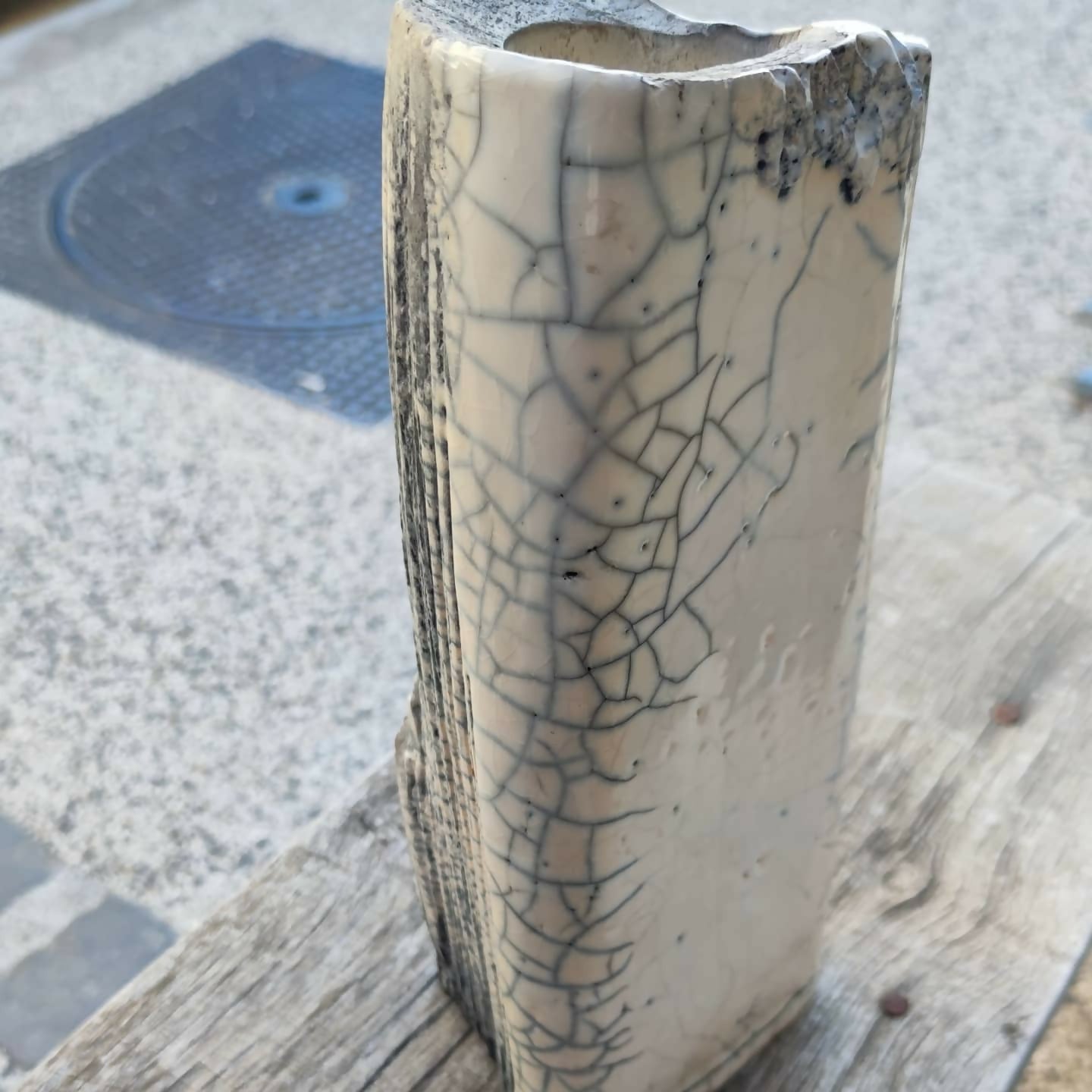 Vase minéral en Raku - 1980 - Ethic Atelier