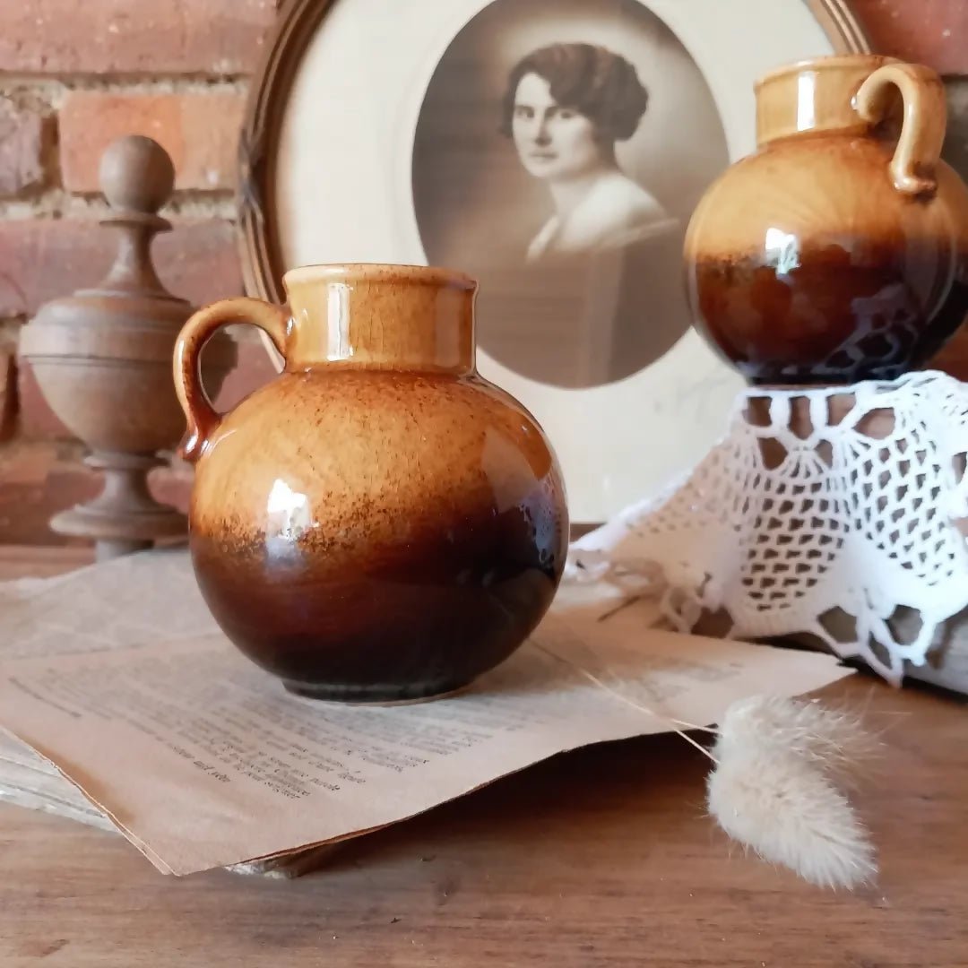 Vases boules émaillés ocre - Ethic Atelier