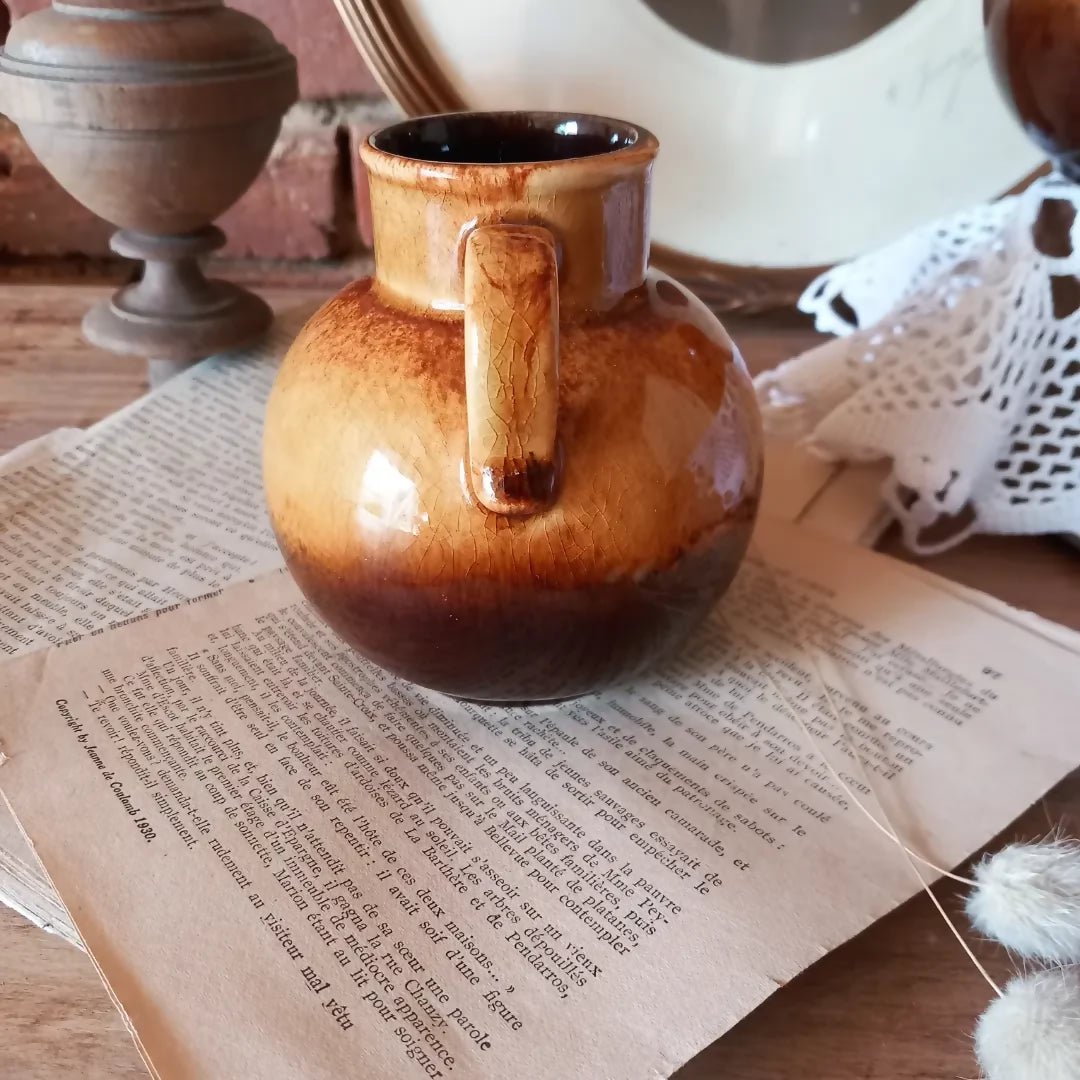 Vases boules émaillés ocre - Ethic Atelier
