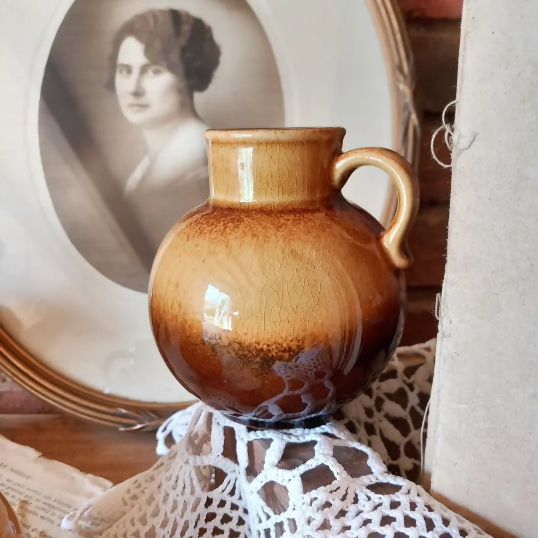 Vases boules émaillés ocre - Ethic Atelier