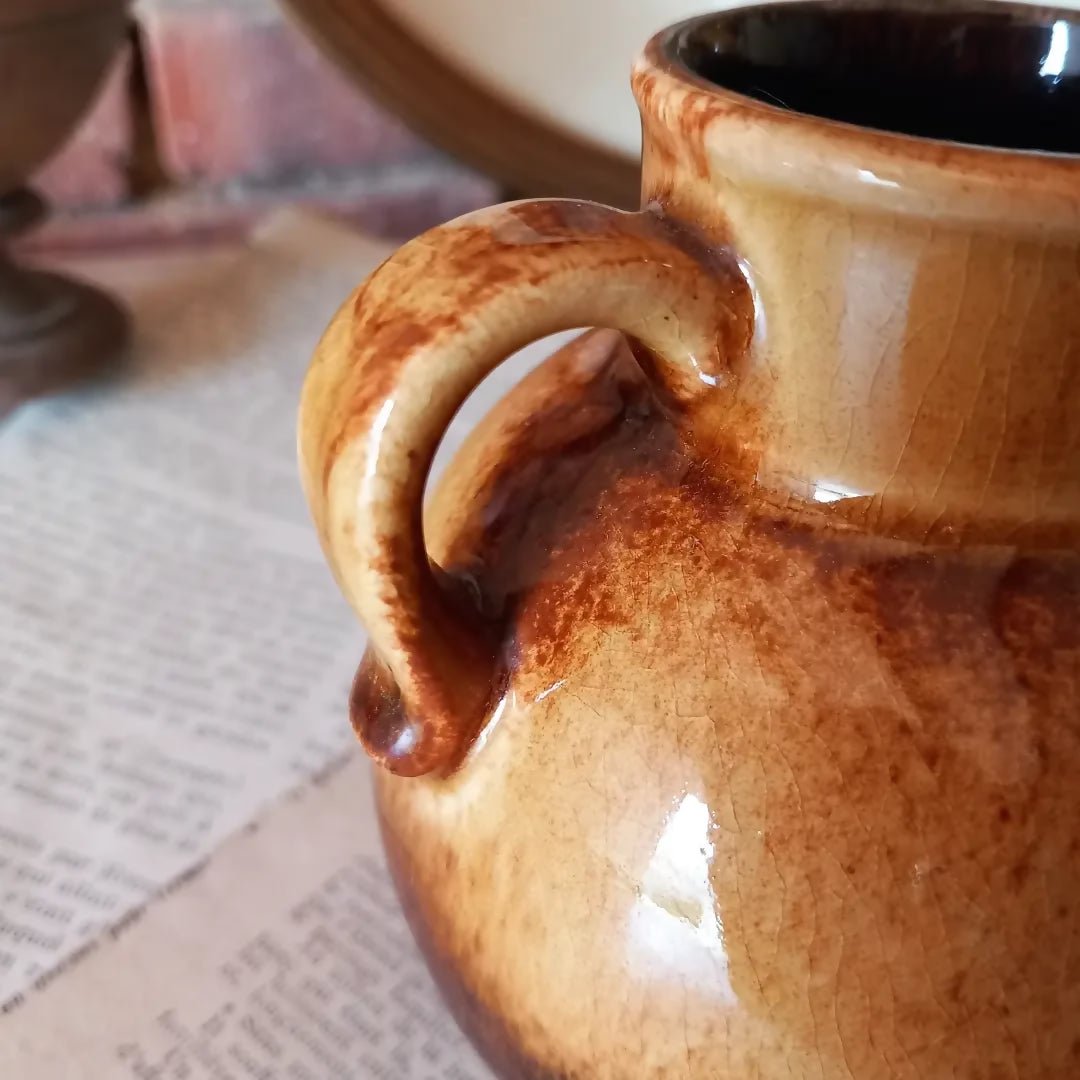 Vases boules émaillés ocre - Ethic Atelier
