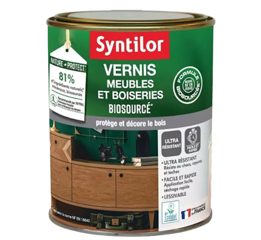 Vernis Meubles Et Boiseries Biosourcée SYNTILOR Incolore Satin - Ethic Atelier