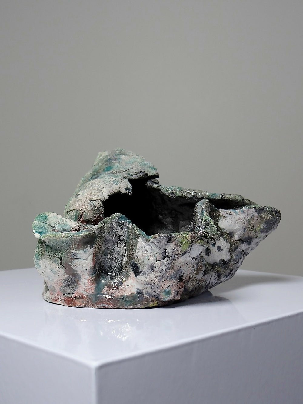 Vide poche brutaliste, sculptural, Raku émaillé vintage - Ethic Atelier