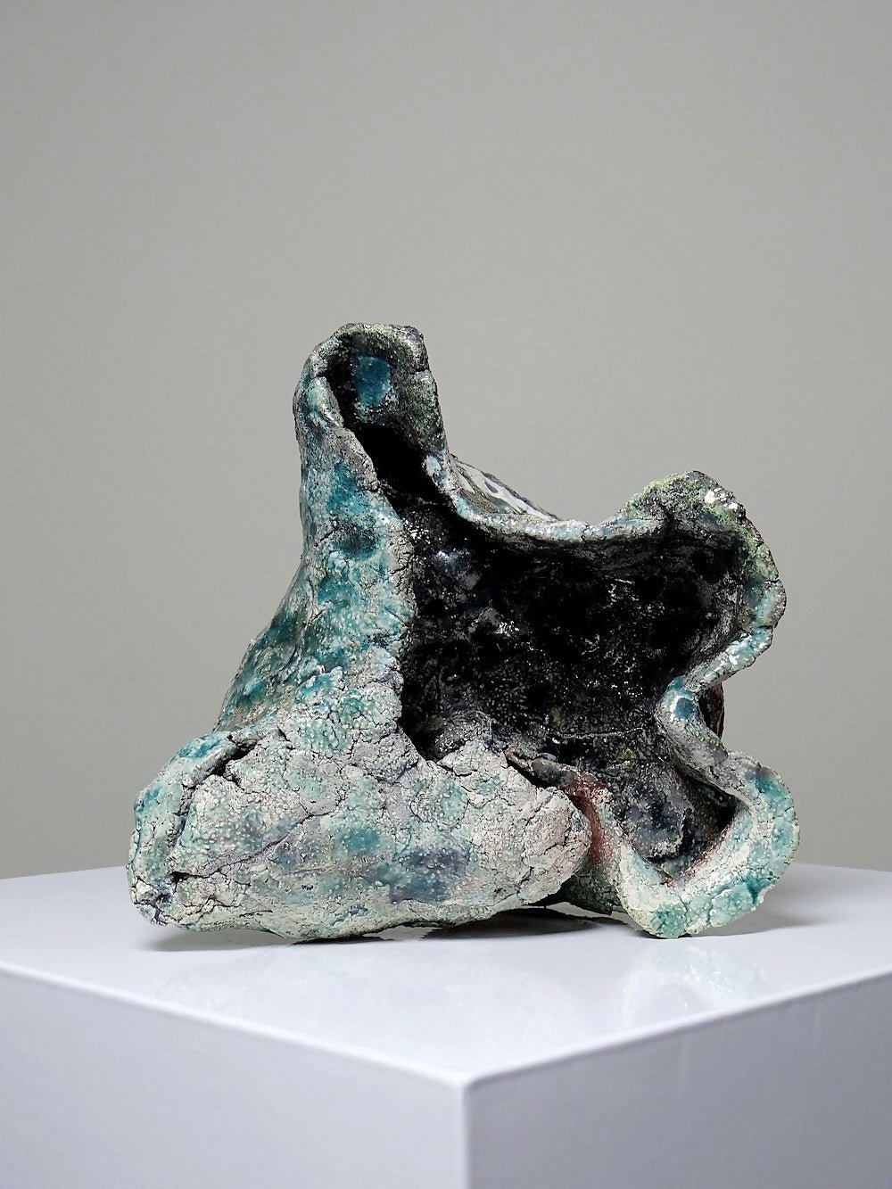 Vide poche brutaliste, sculptural, Raku émaillé vintage - Ethic Atelier