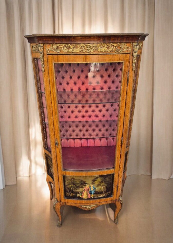 Vitrine Louis XV avec Scène Romantique - Ethic Atelier