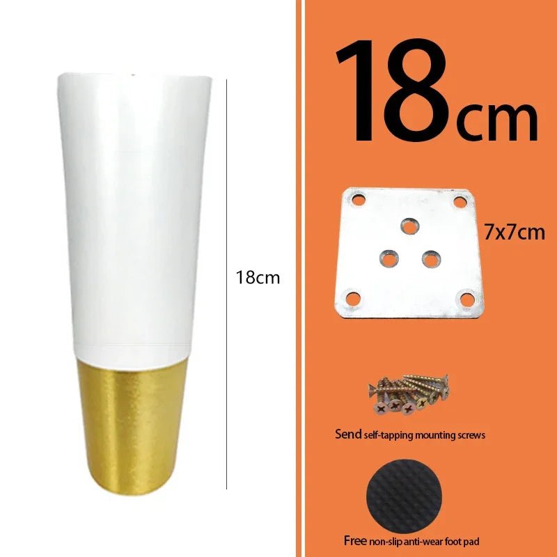 4 Pcs pieds de Table en bois massif EDUARDO pour DIY meubles pieds canapé - lit chaise meuble Tv commodes H8 - 18 cm - Ethic Atelier