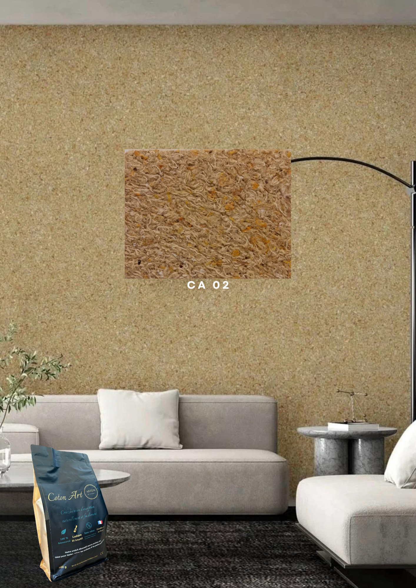 Enduit décoratif écologique Coton-Art – Coffret professionnel 12 coloris