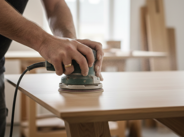 Application cire protectrice sur meuble