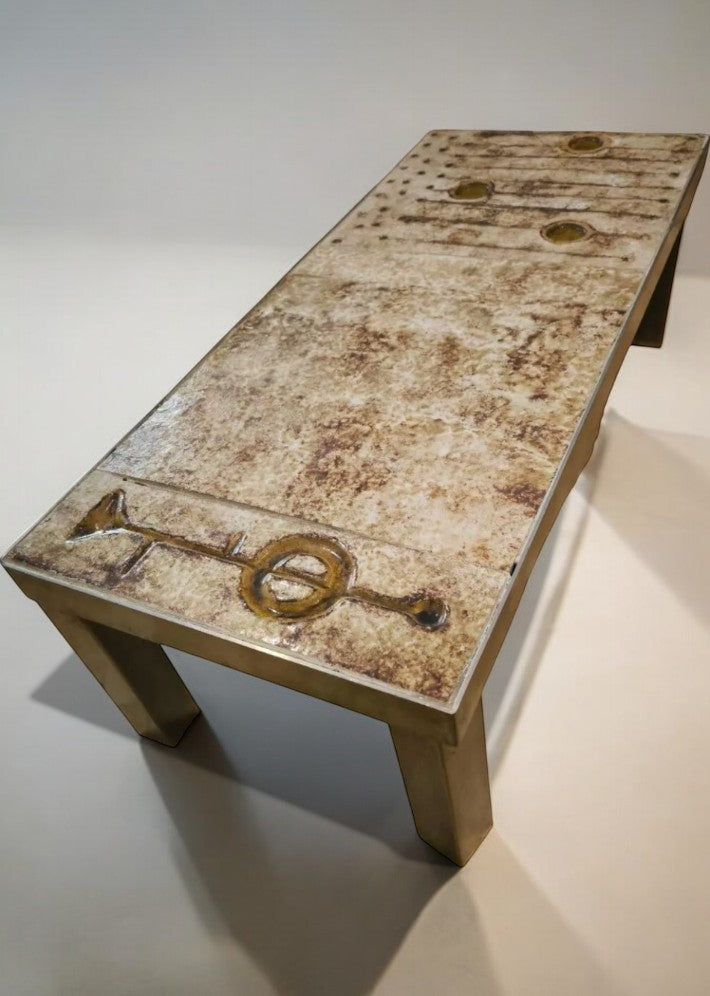 Table Basse en Céramique par Jean et Robert Cloutier – Vers 1960