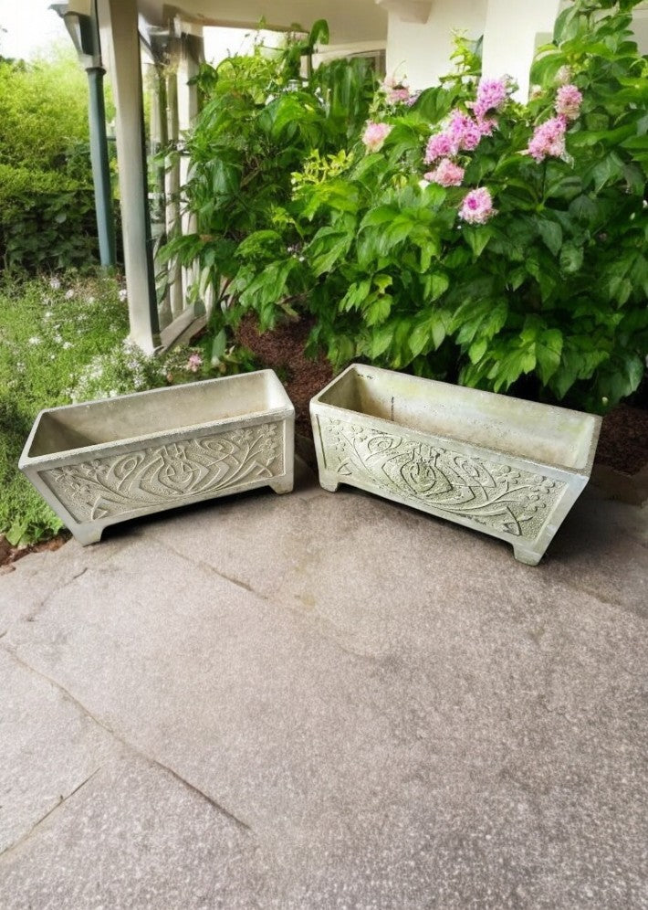 Paire de Jardinières en Béton Époque Art Nouveau