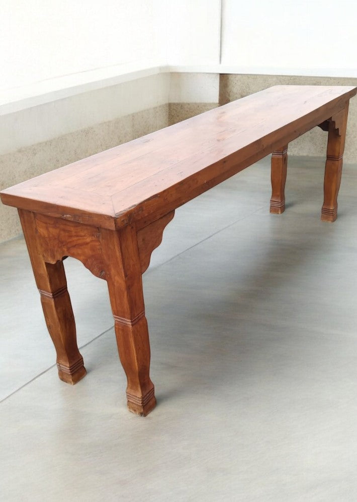 Grande console en teck asiatique