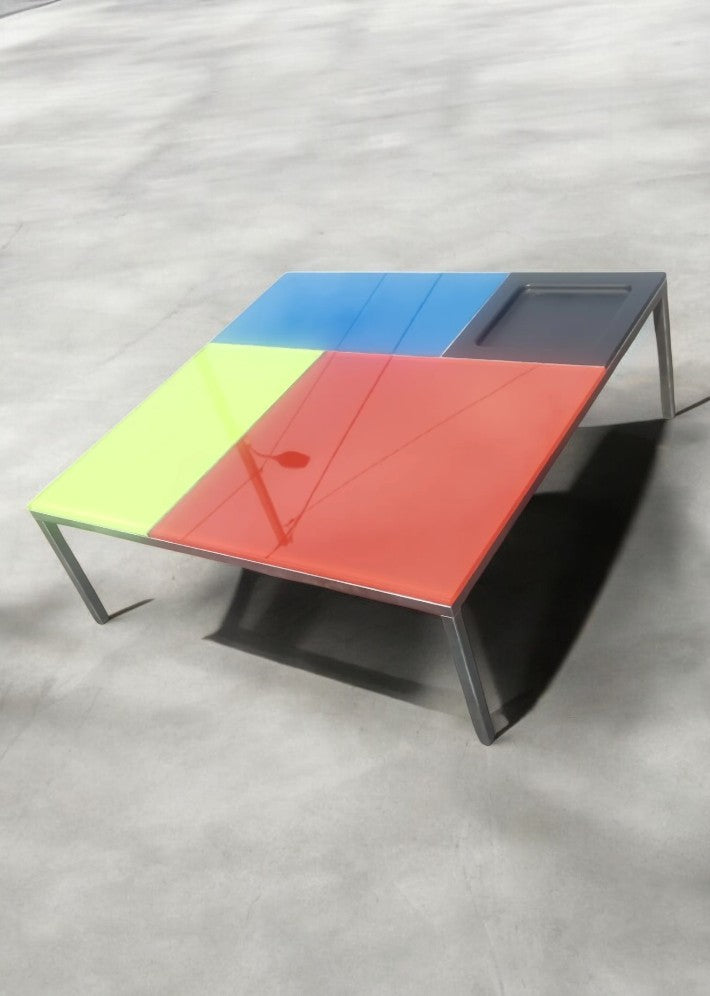 Table basse hommage à MONDRIAN par CIACCI