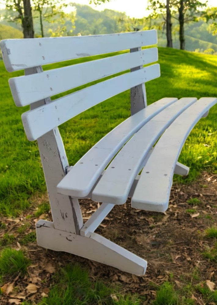 Banc de jardin en bois datant de 1950