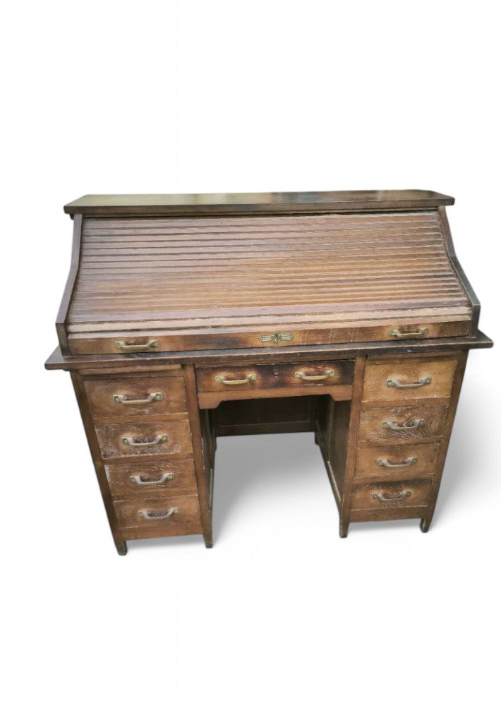 Superbe Bureau Américain en Chêne Style Art Déco