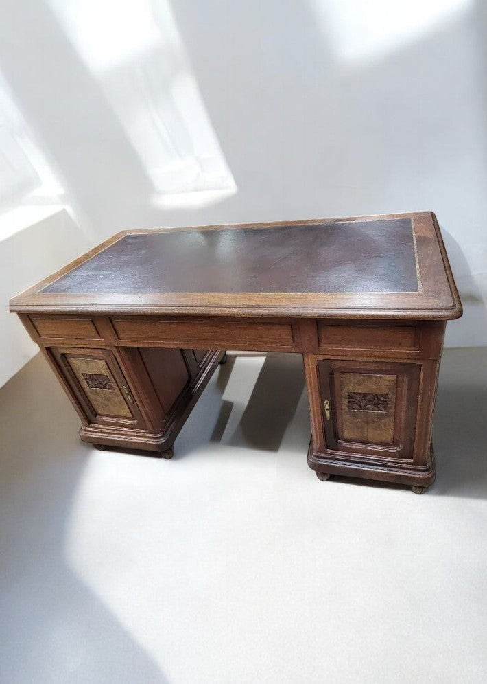 Superbe Bureau Plat Art Déco 1930