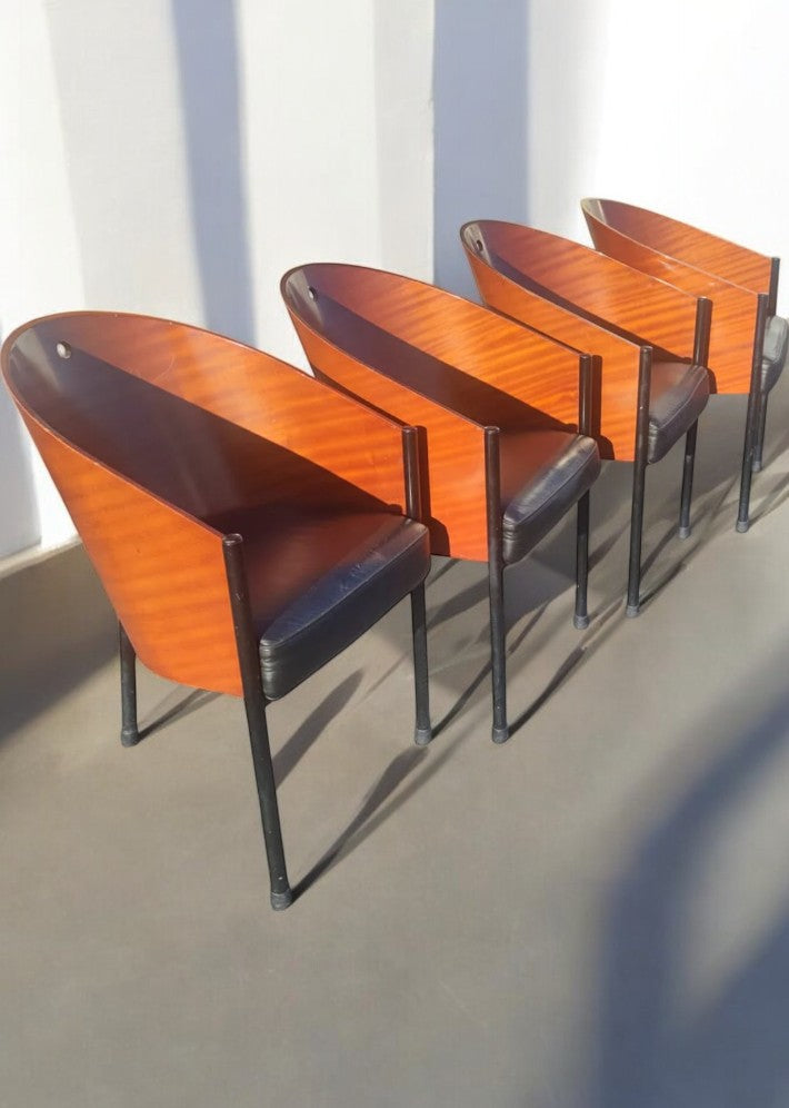 Série de 4 Fauteuils Costes par Philippe Starck pour Aleph – 1982