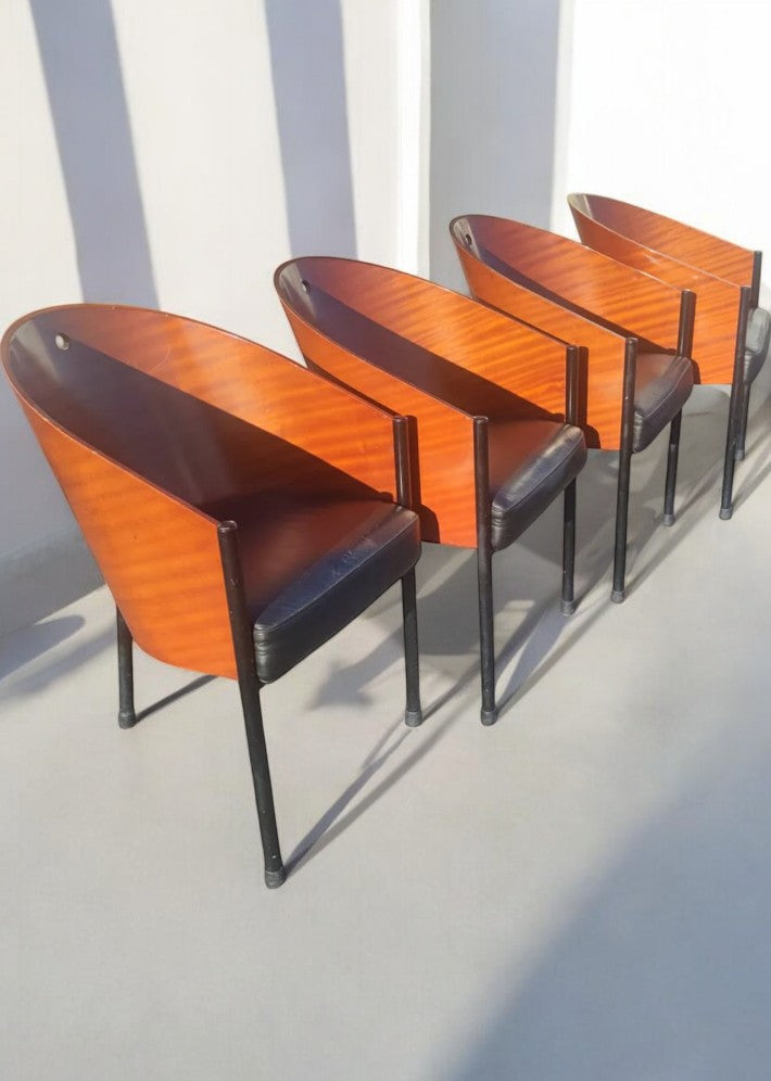 Série de 4 Fauteuils Costes par Philippe Starck pour Aleph – 1982