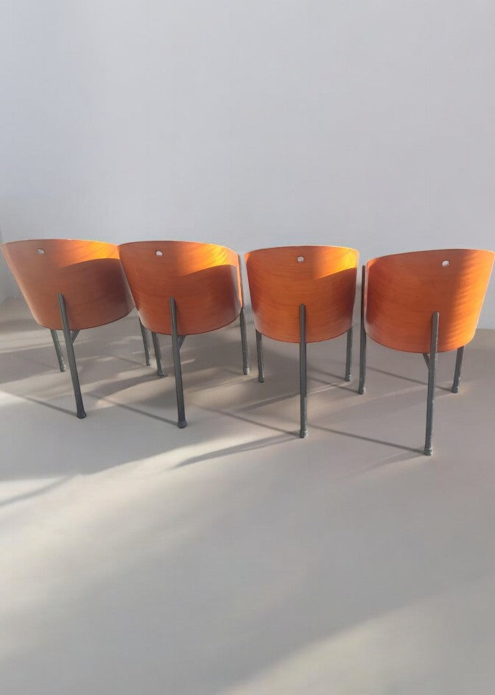 Série de 4 Fauteuils Costes par Philippe Starck pour Aleph – 1982