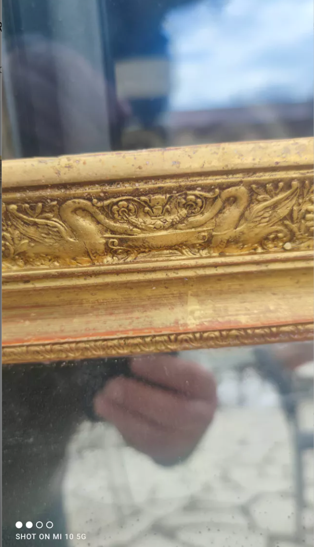 Miroir Doré à la Feuille Époque Restauration – Vers 1830