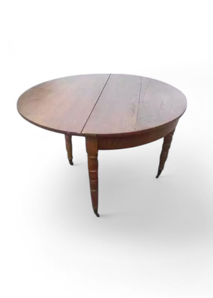 Table-console demi lune en noyer vers 1840