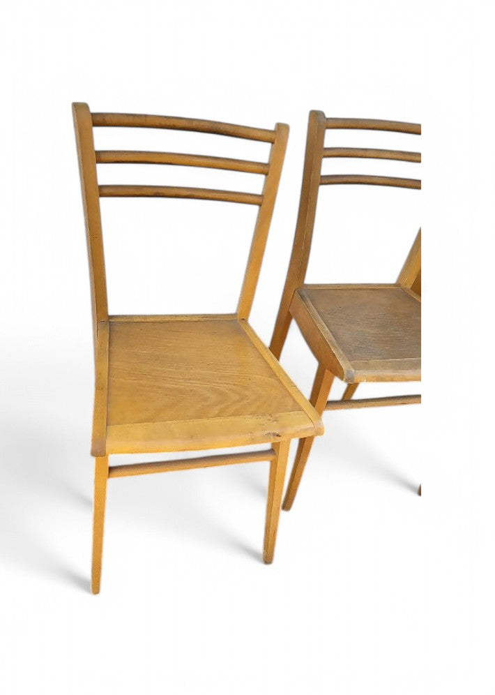 Série de 3 chaises de bistrot 1950