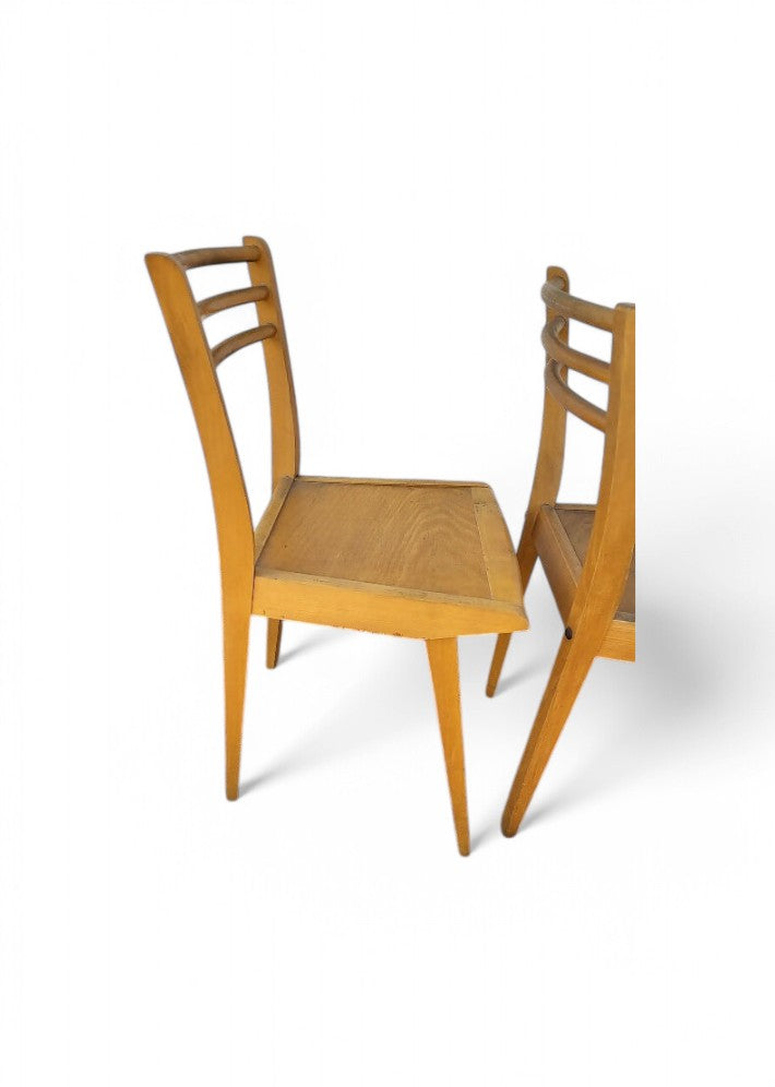 Série de 3 chaises de bistrot 1950