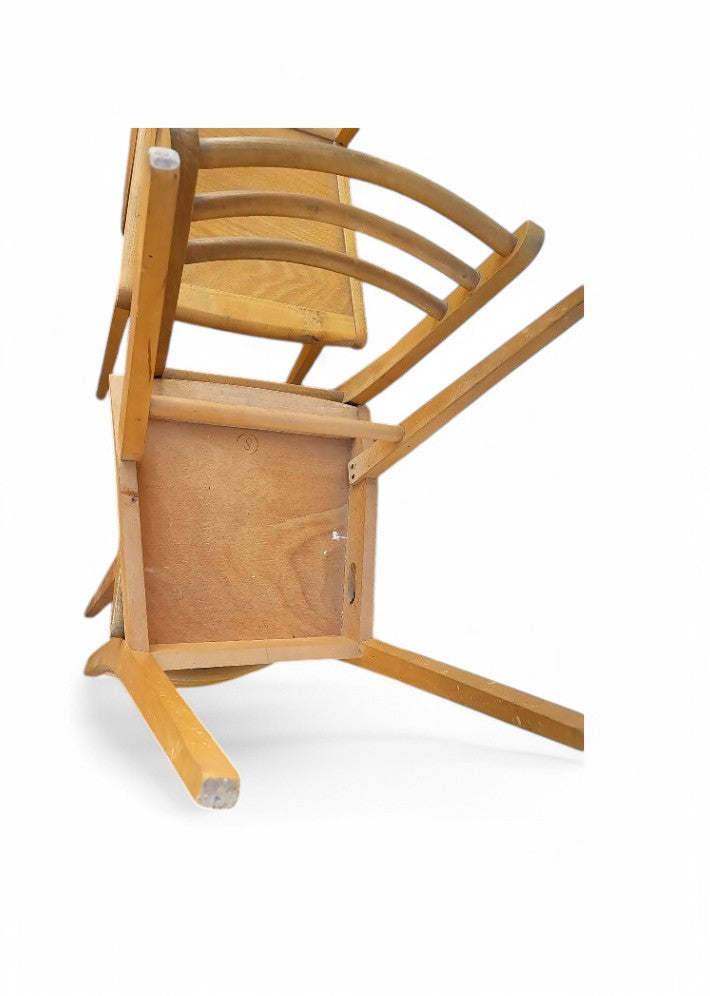 Série de 3 chaises de bistrot 1950