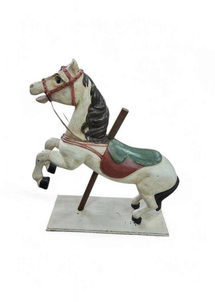Ancien Cheval de Manège en Bois de Carrousel - Ethic Atelier