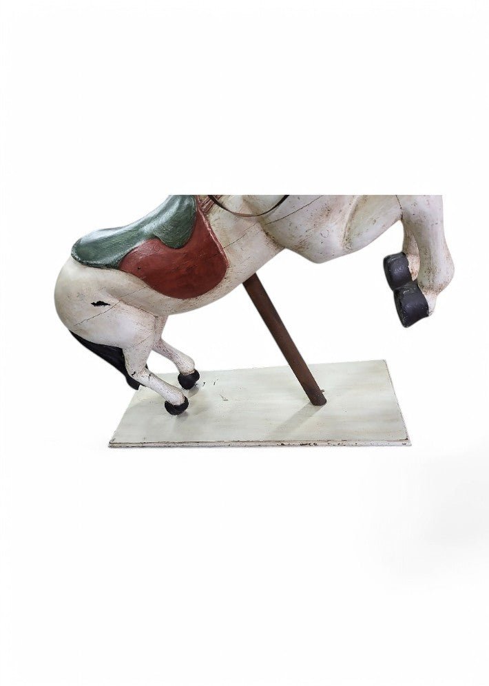 Ancien Cheval de Manège en Bois de Carrousel - Ethic Atelier