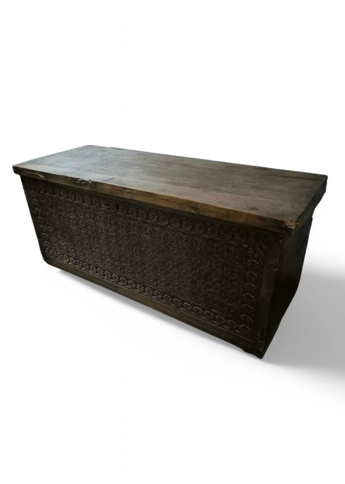 Ancien Coffre Art Populaire de Berger Cévenol du XVIIème Siècle - Ethic Atelier