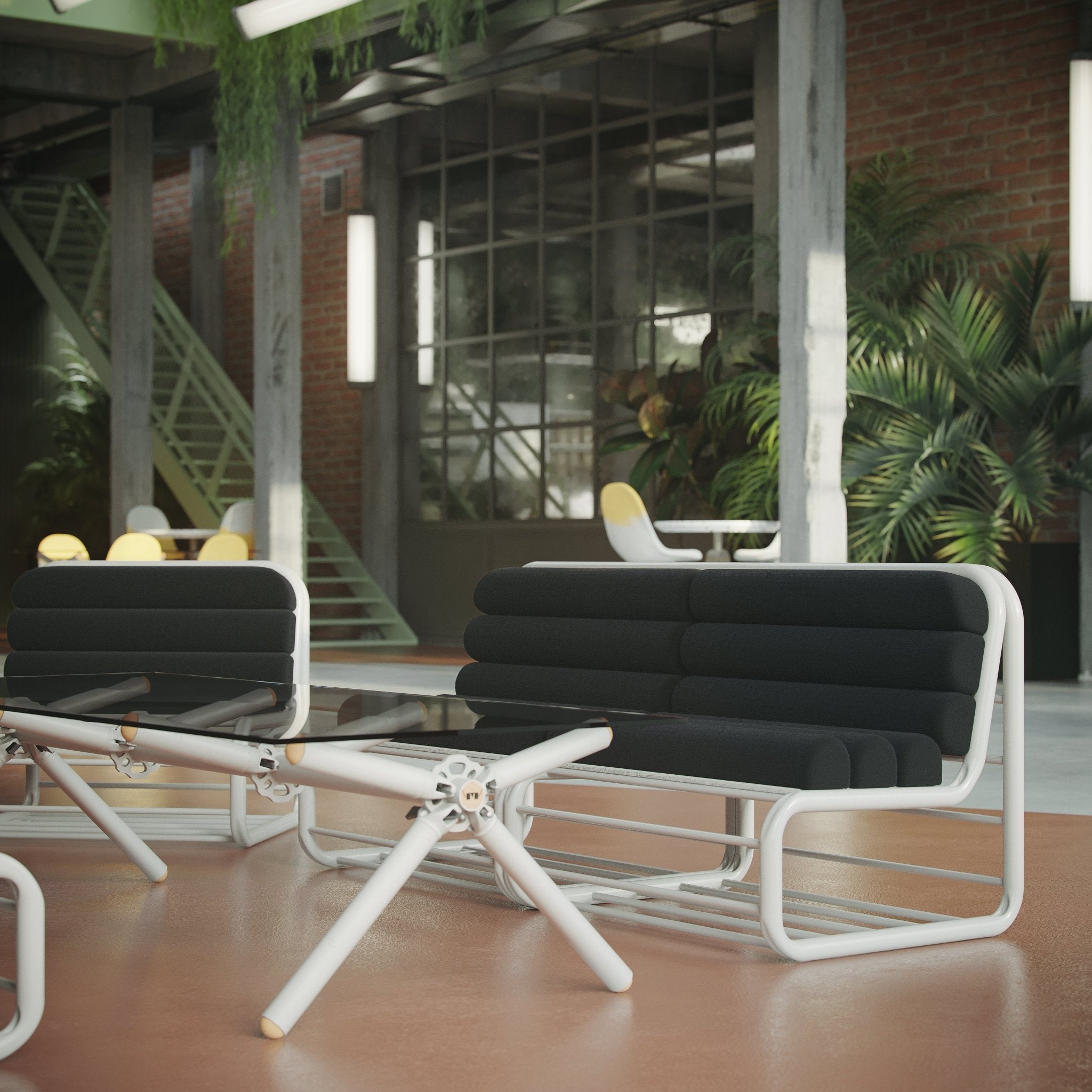 Banquette Bultan en Barrières Vauban Upcyclées - Intérieur - Ethic Atelier