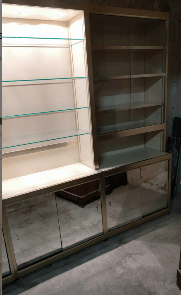 Bibliothèque Modulaire Vintage en Métal et Mélamine - Ethic Atelier