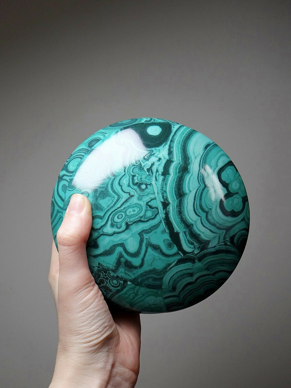 Boite à bijoux/bonbonnière porcelaine Limoges Apilco Deshoulière façon Malachite - Ethic Atelier