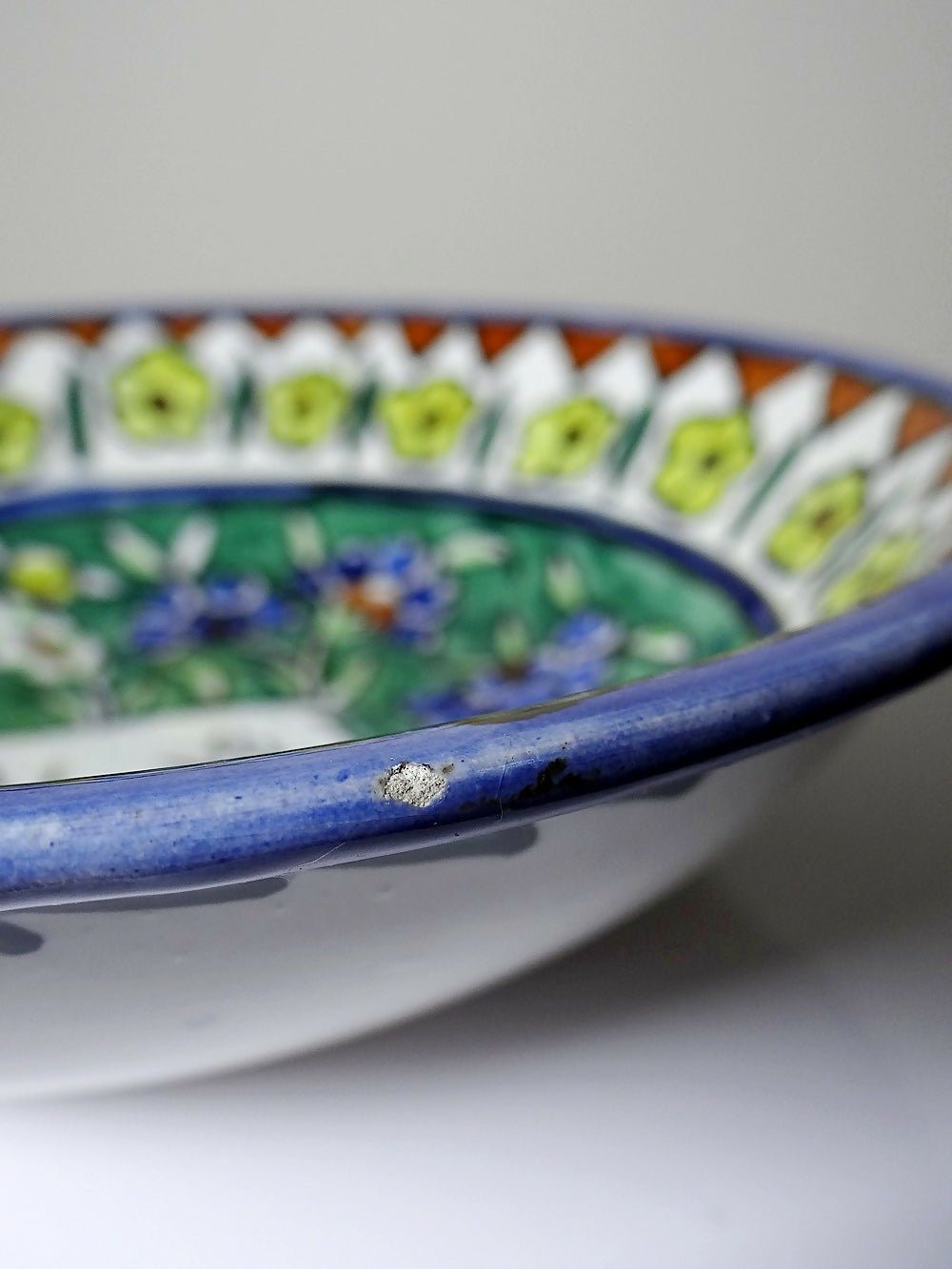 Bol coupe en céramique peint main arménienne Balian des années 1950 - 60 Jerusalem - Ethic Atelier