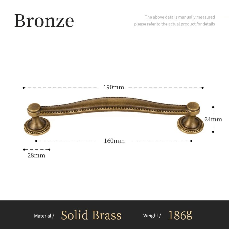 Bouton de porte MAXIME en laiton massif bronze vintage, poignée en coquille - DIY quincaillerie de meubles - Ethic Atelier