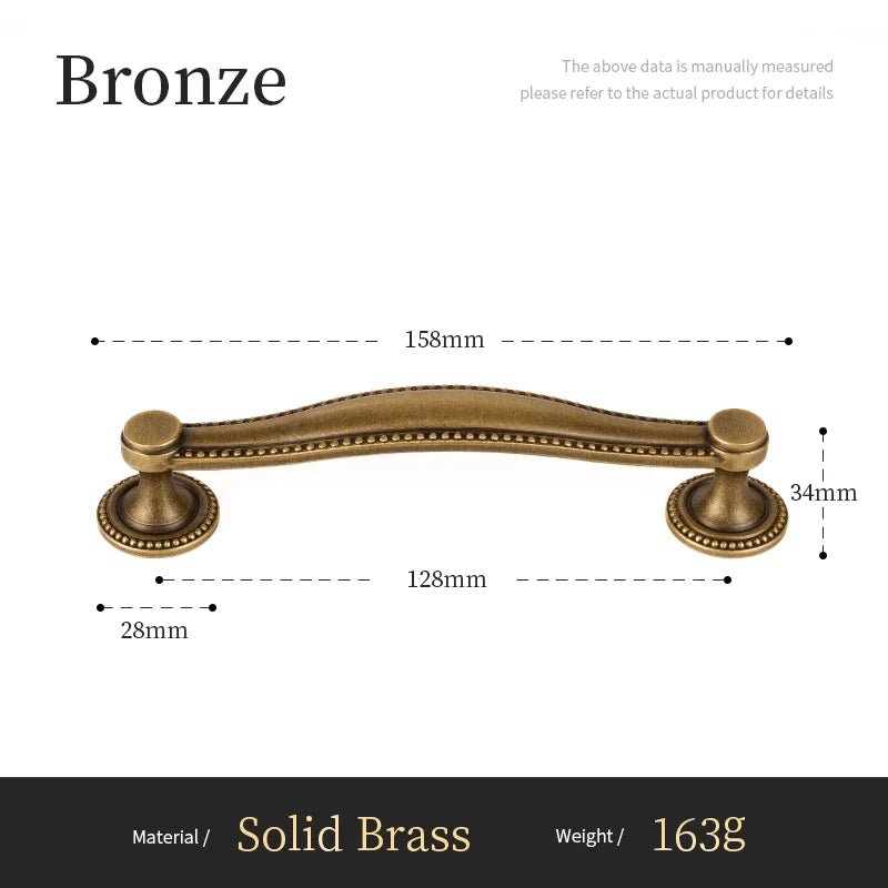 Bouton de porte MAXIME en laiton massif bronze vintage, poignée en coquille - DIY quincaillerie de meubles - Ethic Atelier